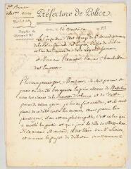 4 vues  - MS CC 0250 - Dubois, Louis-Nicolas. Lettre signée à Rémusat, \'Premier chambellan de l\'Empereur.- Paris, 7 mars 1805 (ouvre la visionneuse)