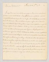 8 vues  - MS CC 0258 - Nivernais, Louis-Jules Mancini Mazarini, duc de. Lettre autographe signée à [Charles-joseph Panckoucke].- Paris, 18 septembre 1778 (ouvre la visionneuse)