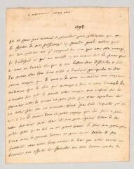 4 vues MS CC 0260 - Rochefort, Marie-Thérèse de Brancas de Forcalquier, comtesse de. Lettre autographe à Louis-Jules Mancini Mazarini, duc de Nivernais.- [Paris, 30 avril ou août, circa 1748-1760]
