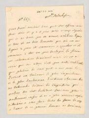 4 vues  - MS CC 0268 - Rochefort, Marie-Thérèse de Brancas de Forcalquier, comtesse de. Lettre autographe à Louis-Jules Mancini Mazarini, duc de Nivernais.- [Paris], 10 mai [circa 1748-1760] (ouvre la visionneuse)