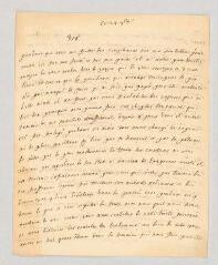 4 vues MS CC 0276 - Rochefort, Marie-Thérèse de Brancas de Forcalquier, comtesse de. Lettre autographe à Louis-Jules Mancini Mazarini, duc de Nivernais.- [Paris], 24 novembre [circa 1748-1760]