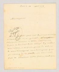 4 vues  - MS CC 0304 - Rosset, Pierre Fulcrand de. Lettre autographe signée à François-Joachim de Pierre, cardinal de Bernis.- Paris, 10 avril 1774. (ouvre la visionneuse)