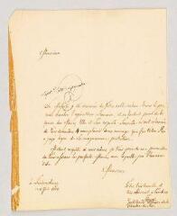 4 vues MS CC 0305 - Schütze, Gottfried. Lettre autographe signée à Pierre Fulcrand de Rosset.- Friedensburg, 4 juin 1774.