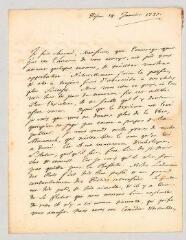 4 vues  - MS CC 0312 - Bouhier, Jean. Lettre autographe signée à Joseph-Gabriel de Rochefort, dit le chevalier de Saint-Point.- Dijon, 14 janvier 1737. (ouvre la visionneuse)