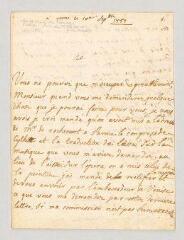 4 vues MS CC 0318 - Du Boccage, Marie-Anne. Lettre autographe à Monsieur.- Rome, 10 septembre 1777.