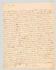 4 vues  - MS CC 0323 - Cabanis, Pierre-Jean-Georges. Lettre autographe signée à Jean-Antoine Roucher.- Auteuil, 10 mars [circa 1781]. (ouvre la visionneuse)
