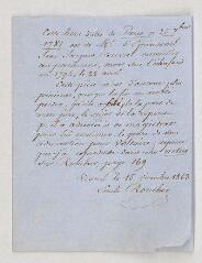 8 vues MS CC 0324 - Éprémesnil, Jean-Jacques Duval d’. Lettre autographe à Jean-Antoine Roucher.- Paris, 21 septembre 1781.