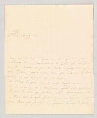 4 vues MS CC 0329 - Larive, Jean Mauduit, dit. Lettre autographe signée à Emmanuel-Félicité de Dufort, duc de Duras.- Paris, 3 juin 1788.