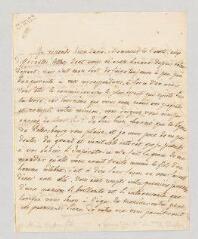 3 vues MS CC 0331 - Grimm, baron Frédéric Melchior von. Lettre autographe signée à Georges-Louis-Marie de Buffon.- Paris, 25 septembre 1782.