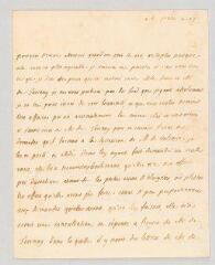6 vues  - MS CC 0332 - Duvivier, François, dit. Lettre manuscrite à Claude-Charles de Brosses.- Paris, [circa 1780]. (ouvre la visionneuse)