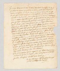 2 vues  - MS CC 0333 - Duvivier, François, dit. Lettre manuscrite à Alexandre-Marie-François de Paule de Dompierre d’Hornoy.- [s. l., n. d.]. (ouvre la visionneuse)