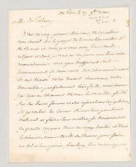 8 vues MS CC 0339 - Denis, Marie-Louise Mignot, Madame. Lettre manuscrite à Pierre Fijan de Talmay.- Paris, 27 novembre 1780.