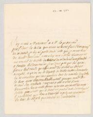 4 vues MS CC 0340 - Talmay, Pierre Fijan de. Lettre autographe signée à François, dit Duvivier.- Dijon, 16 décembre 1780.