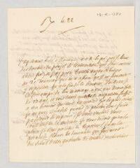 4 vues MS CC 0341 - Talmay, Pierre Fijan de. Lettre autographe signée à François, dit Duvivier.- Dijon, 19 décembre 1780.