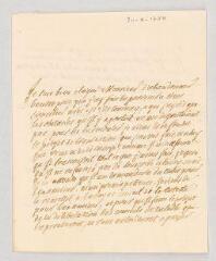 4 vues  - MS CC 0343 - Talmay, Pierre Fijan de. Lettre autographe signée à François, dit Duvivier.- Dijon, 30 décembre 1780. (ouvre la visionneuse)