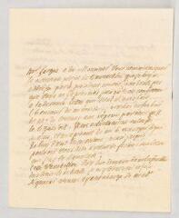 4 vues MS CC 0344 - Talmay, Pierre Fijan de. Lettre autographe signée à François, dit Duvivier.- [s. l.], 4 janvier 1781.