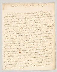 4 vues  - MS CC 0351 - [Duvivier, François, dit]. Lettre manuscrite à Pierre Fijan de Talmay.- [Paris], 15 [septembre]. (ouvre la visionneuse)