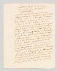 4 vues MS CC 0355 - Talmay, Pierre Fijan de. Lettre manuscrite à Marie-Louise Mignot Madame Denis.- [s. l., n. d.].
