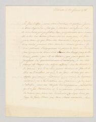 4 vues MS CC 0360 - Bouillon, Godefroy-Charles-Henri, duc de. Lettre manuscrite signée à François, dit Duvivier.- Navarre, 13 février 1786.