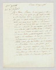 4 vues  - MS CC 0361 - Gobelet, [Michel]. Lettre autographe signée à François, dit Duvivier.- Navarre, 25 août 1786. (ouvre la visionneuse)