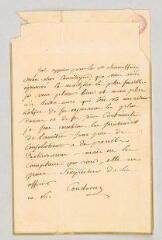 4 vues  - MS CC 0371 - Condorcet, Sophie Grouchy. Lettre autographe signée à Joseph-marie de Gérando.- Paris, 6 janvier 1802. (ouvre la visionneuse)