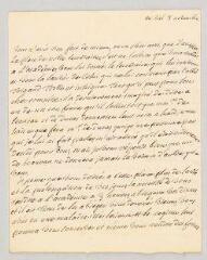 4 vues  - MS CC 0379 - Saint-Lambert, Jean-François de. Lettre autographe à Jean-François Marmontel.- Val, 8 novembre 1783. (ouvre la visionneuse)