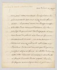 4 vues  - MS CA 0006 - Voltaire. Lettre autographe signée au marquis Bernard-Louis de Chauvelin.- Genève, 21 janvier [1761] (ouvre la visionneuse)