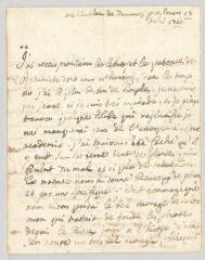4 vues  - MS CA 0010 - Voltaire. Lettre au comte Luigi Lorenzi.- Tournay, 15 avril 1760 (ouvre la visionneuse)