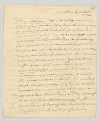 4 vues  - MS CA 0013 - Voltaire. Lettre autographe signée à Evrard Titon du Tillet.- Potsdam, 8 juillet 1752 (ouvre la visionneuse)