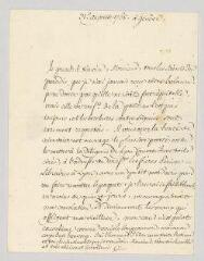 4 vues  - MS CA 0019 - Voltaire. Lettre signée à Jean-Pierre d\'Açarq.- Genève, 31 août 1765 (ouvre la visionneuse)