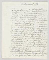 2 vues  - MS CA 0029 - Voltaire. Lettre au Père Joseph de Menoux.- Colmar, 12 avril 1754 (ouvre la visionneuse)