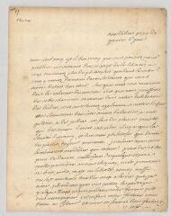 4 vues  - MS CA 0048 - Voltaire et Denis, Marie-Louise Mignot, Mme. Lettre autographe signée à Sébastien Dupont.- Genève, 6 juin [1755] (ouvre la visionneuse)