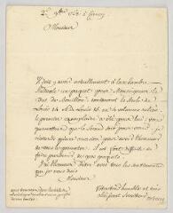 6 vues  - MS CA 0054 - Voltaire. Lettre signée à \'Monsieur Mégroz etc.\'.- Ferney, 2 novembre 1768 (ouvre la visionneuse)