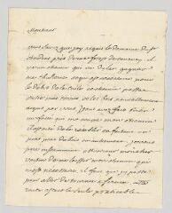 4 vues  - MS CA 0055 - Voltaire. Lettre autographe signée à Isaac Georges Pélissari.- Genève, 24 mai [1759] (ouvre la visionneuse)