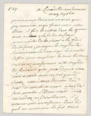 4 vues  - MS CA 0061 - Voltaire. Lettre autographe signée à Georg Conrad Walther.- Lunéville, 29 septembre [1749] (ouvre la visionneuse)