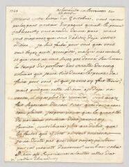 4 vues  - MS CA 0062 - Voltaire. Lettre autographe signée à Georg Conrad Walther.- Lunéville, 22 octobre [1748] (ouvre la visionneuse)