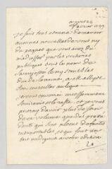 4 vues  - MS CA 0063 - Voltaire. Lettre autographe signée à Georg Conrad Walther.- Paris, 25 février 1749 (ouvre la visionneuse)