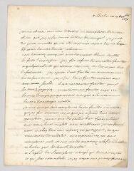 4 vues  - MS CA 0065 - Voltaire. Lettre autographe signée à Georg Conrad Walther.- Berlin, 19 septembre 1750 (ouvre la visionneuse)