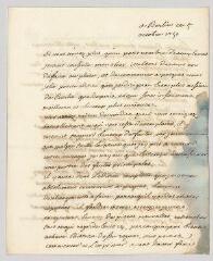 4 vues  - MS CA 0067 - Voltaire. Lettre autographe signée à Georg Conrad Walther.- Berlin, 5 octobre 1750 (ouvre la visionneuse)