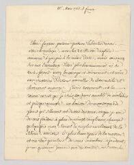 4 vues  - MS CA 0069 - Voltaire. Lettre signée à Charles-Jean-François Hénault.- Ferney, 11 mars 1765 (ouvre la visionneuse)