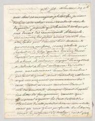 4 vues  - MS CA 0097 - Voltaire. Lettre autographe signée à Jean Le Rond d\'Alembert.- Lausanne, 29 décembre [1757] (ouvre la visionneuse)