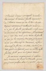 4 vues  - MS CA 0105 - Voltaire. Lettre signée à Gabriel Cramer.- [s.l., mars-avril 1756] (ouvre la visionneuse)