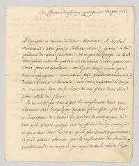 4 vues  - MS CA 0126 - Voltaire. Lettre à François-Achard Joumard Tison, marquis d\'Argence.- Ferney, 24 février 1761 (ouvre la visionneuse)