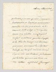 4 vues  - MS CA 0129 - Voltaire. Lettre autographe à François-Achard Joumard Tison, marquis d\'Argence.- Ferney, 2 décembre [1762] (ouvre la visionneuse)