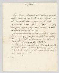 4 vues  - MS CA 0178 - Voltaire. Lettre signée à François-Achard Joumard Tison, marquis d\'Argence.- [sans lieu], 1 mai 1775 (ouvre la visionneuse)