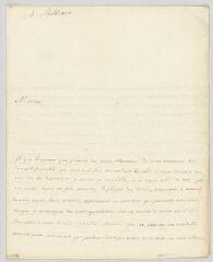 4 vues  - MS CB 0001 - Rulhière, Claude-Carloman de. Lettre autographe signée à Voltaire.- Paris, 29 juillet 1774 (ouvre la visionneuse)