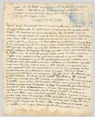 2 vues  - MS CB 0011 - Florian, Louise-Bernarde Joly, marquise de. Lettre à Voltaire.- Semur, 2 octobre 1774 (ouvre la visionneuse)