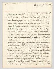 4 vues  - MS CB 0024 - Olivet, Pierre-Joseph Thoulier, abbé d\'. Lettre autographe signée à Voltaire.- Paris, 30 août [1761] (ouvre la visionneuse)