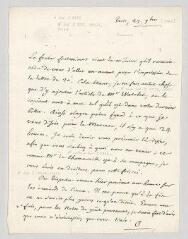 2 vues  - MS CB 0026 - Olivet, Pierre-Joseph Thoulier, abbé d\'. Lettre autographe signée à Voltaire.- Paris, 27 septembre [1761] (ouvre la visionneuse)