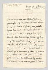 4 vues  - MS CB 0027 - Olivet, Pierre-Joseph Thoulier, abbé d\'. Lettre autographe signée à Voltaire.- Paris, 18 octobre [1761] (ouvre la visionneuse)